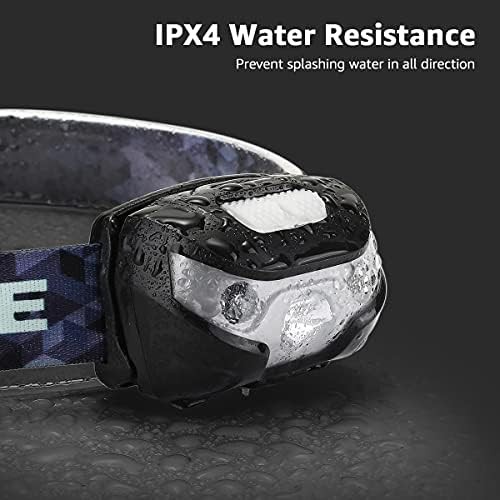 Black lightweight 5 mode rechargeable headlamp — photo 3