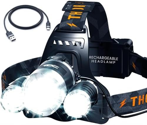 TDC spotlight hard hat headlamp with 10hr battery