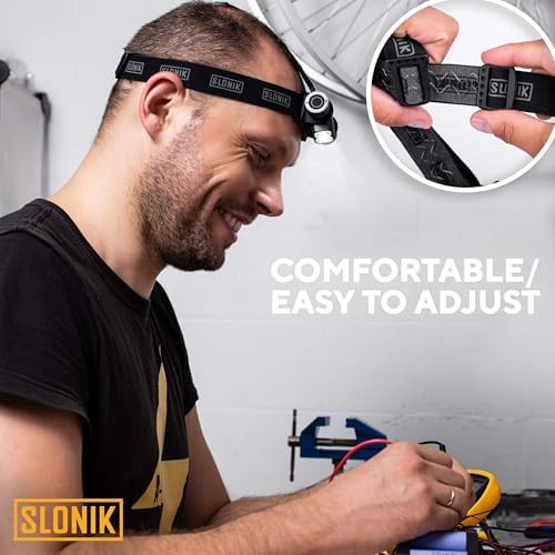 Black USB Rechargeable Hiking Headlamp — photo 3