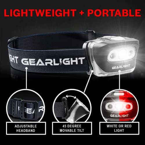 Battery powered red light headlamp two pack — photo 4