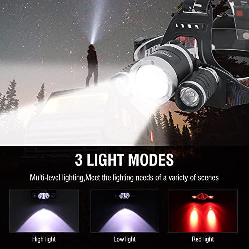 Rechargeable white and red hunting headlamp — photo 3