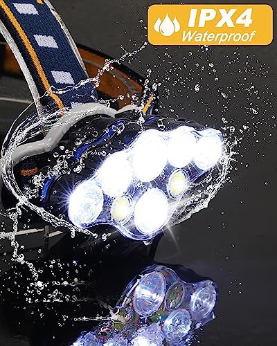 Eight LED headlamp with white and red lights — photo 4