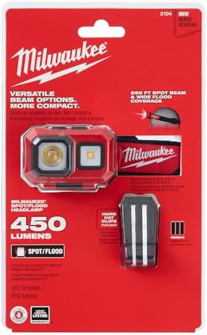 Milwaukee spot flood adjustable hard hat headlamp — photo 5