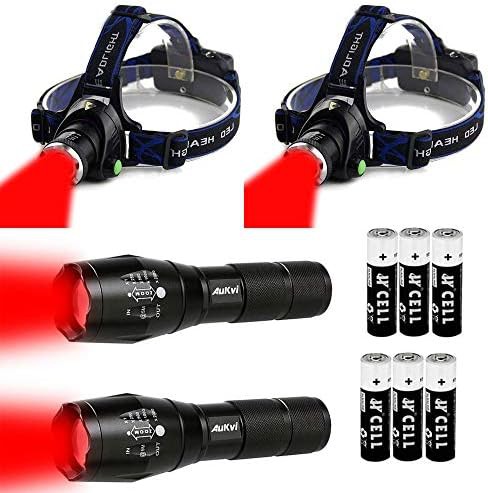 Deep red zoomable hunting light set