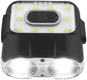 Black rechargeable clip on cap headlamp