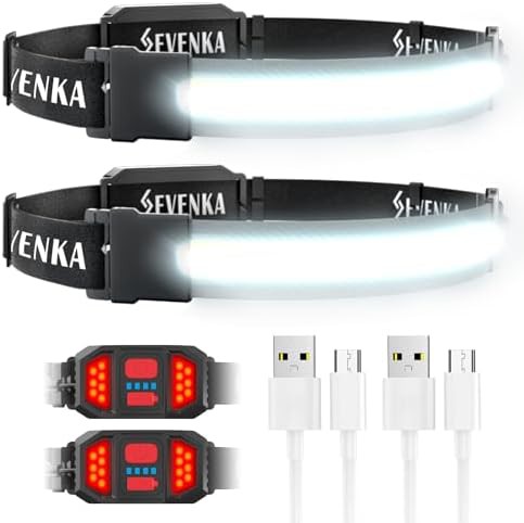 Lightweight headband light two pack for camping