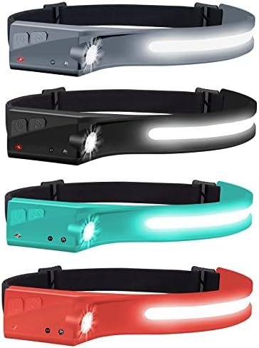 Grey and black running headlamp four pack