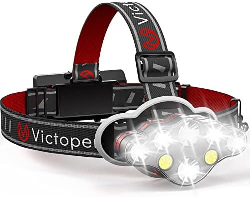 High lumen fishing rechargeable headlamp with red light