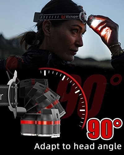 High lumen fishing rechargeable headlamp with red light — photo 5