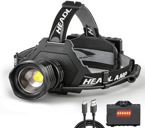 Rechargeable zoomable super bright headlamp