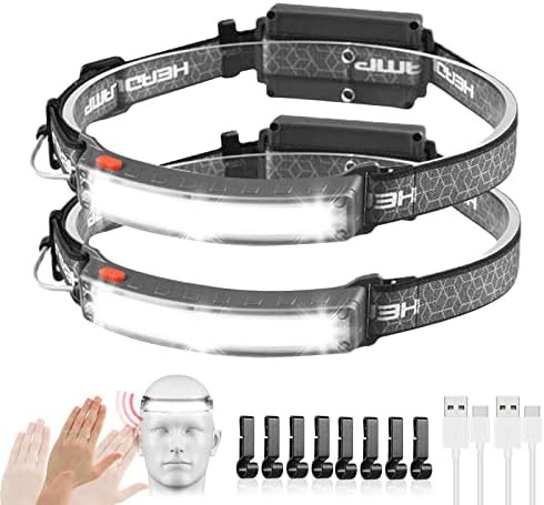 COB LED motion sensor hard hat headlamp