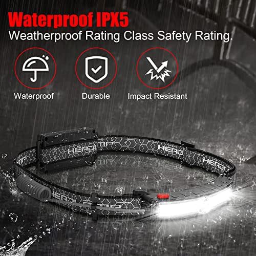 COB LED motion sensor hard hat headlamp — photo 5