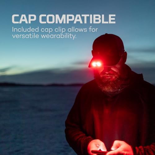 Rechargeable 500 lumen headlamp with hat clip — photo 3