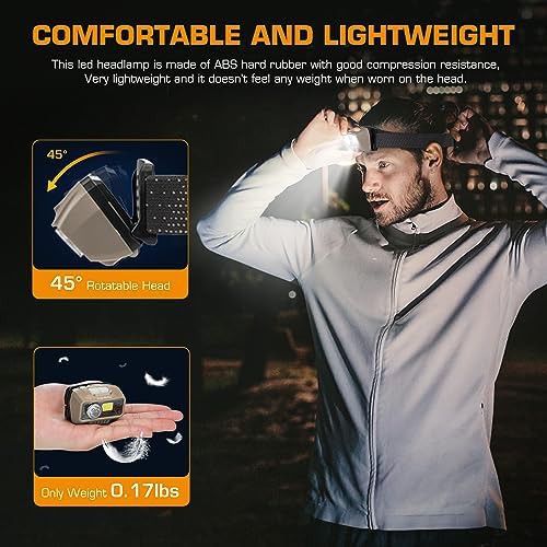 Everbrite khaki motion sensor headlamp 9 modes — photo 3