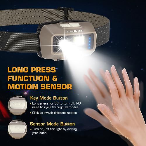 Everbrite khaki motion sensor headlamp 9 modes — photo 4