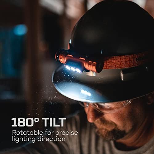 Rugged 1000 lumen tilting rechargeable headlamp — photo 4