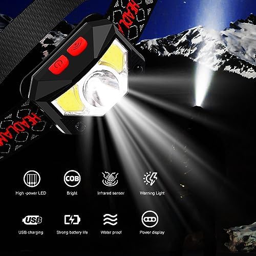 Rechargeable motion sensor headlamp two pack — photo 3
