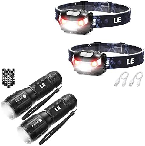 Rechargeable running headlamps and flashlight set