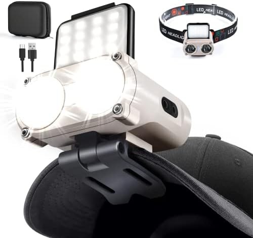 Rechargeable clip on hat and cap light