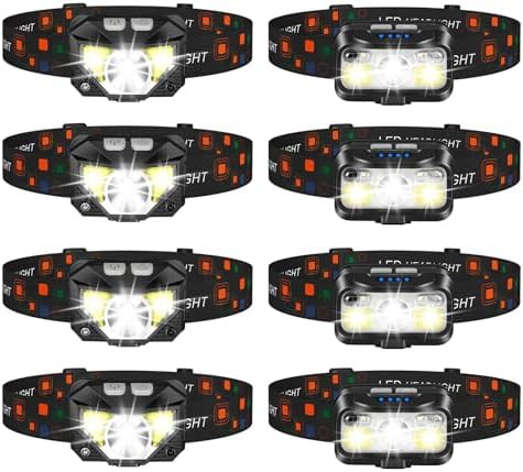 TG-T069 and T12601 rechargeable headlamp 8 pack
