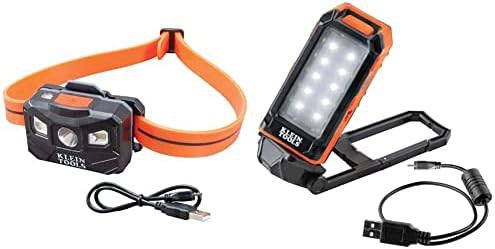 Rechargeable work light headlamp bundle