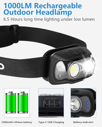 Wide beam rechargeable headlamp two pack — photo 5