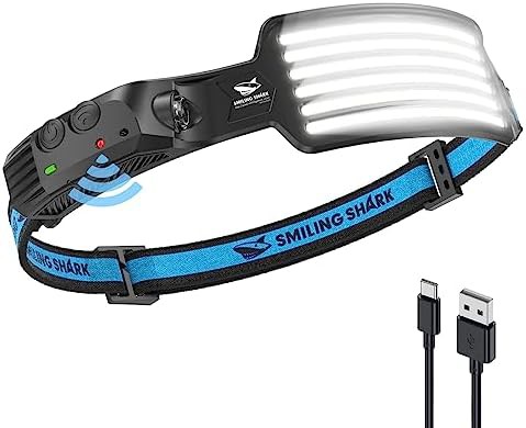 Rechargeable Six Light Wide Angle Waterproof Headlamp