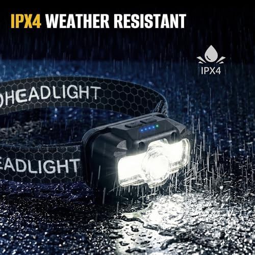 Rechargeable Hunting Headlamp with Green Light Two Pack — photo 4