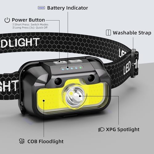 Rechargeable Hunting Headlamp with Green Light Two Pack — photo 5