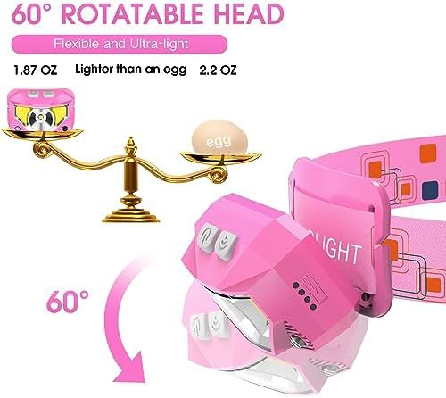Rechargeable motion sensor headlamp in pink — photo 5