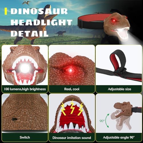 Dinosaur Themed Camping Headlamp for Kids — photo 4