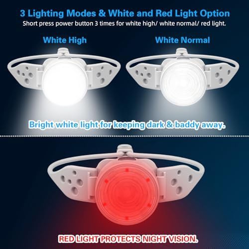 Rechargeable silicone hiking headlamp with red light — photo 4