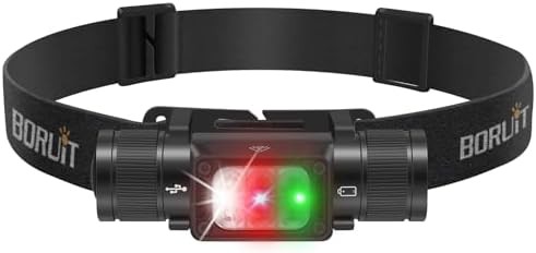 Red and Green Light Waterproof Headlamp