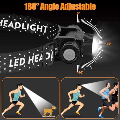 Lightweight four mode rechargeable headlamp set — photo 4
