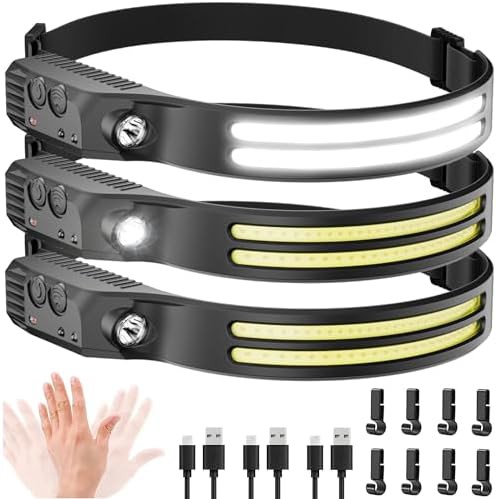 Three Pack Rechargeable Camping Head Lamps