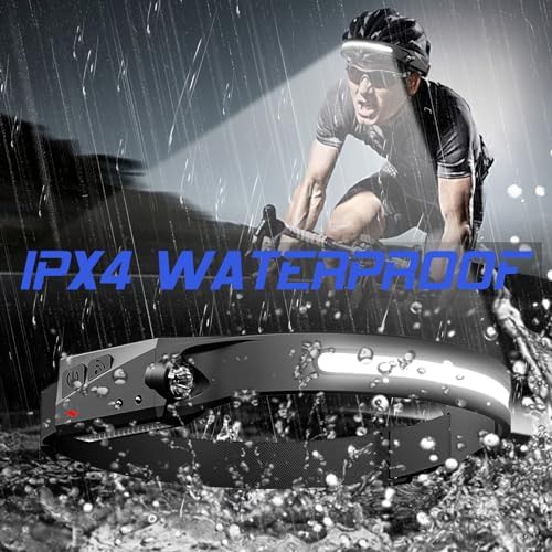 Wide beam waterproof rechargeable headlamp eight pack — photo 4