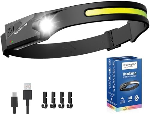 Lightweight usb-c wide beam headlamp