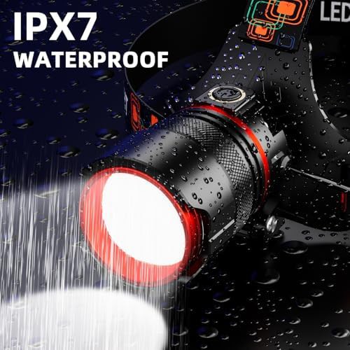 High lumens rechargeable LED headlamp — photo 5