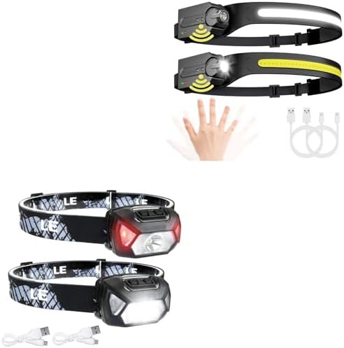 Super bright headlamp set with red light mode