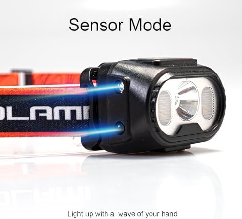 Black waterproof motion sensor rechargeable headlight — photo 5