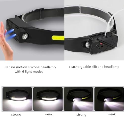 Wide beam rechargeable hiking headlamp pair — photo 3