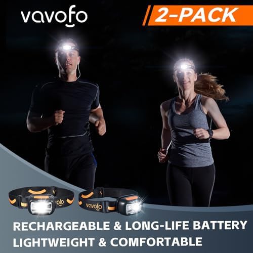 Black Motion Sensor Rechargeable Headlamp Two Pack — photo 4