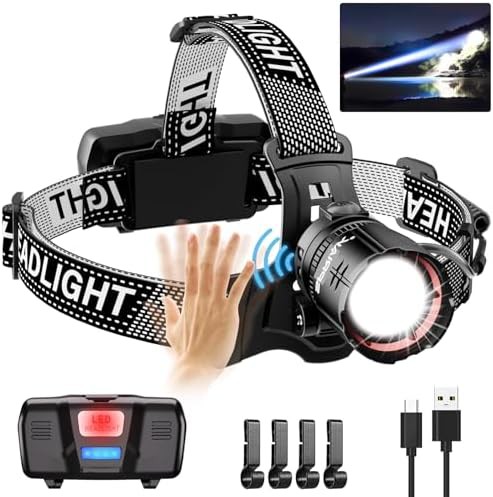 Zoomable motion sensor adjustable headlight