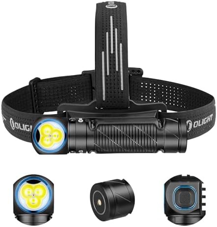Black Perun 3 Red Light Headlamp