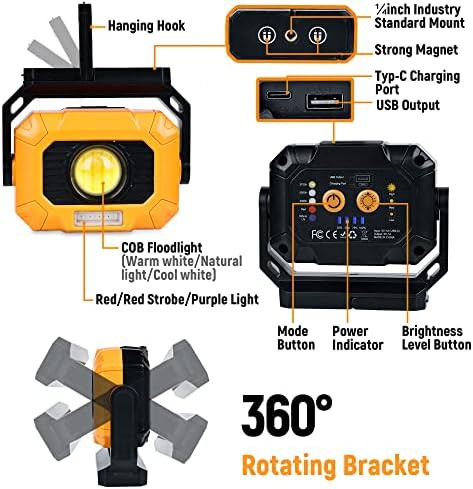 Wide beam magnetic work headlamp two pack — photo 5