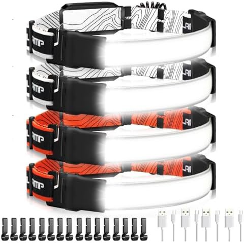 Waterproof running headlamp with helmet clips