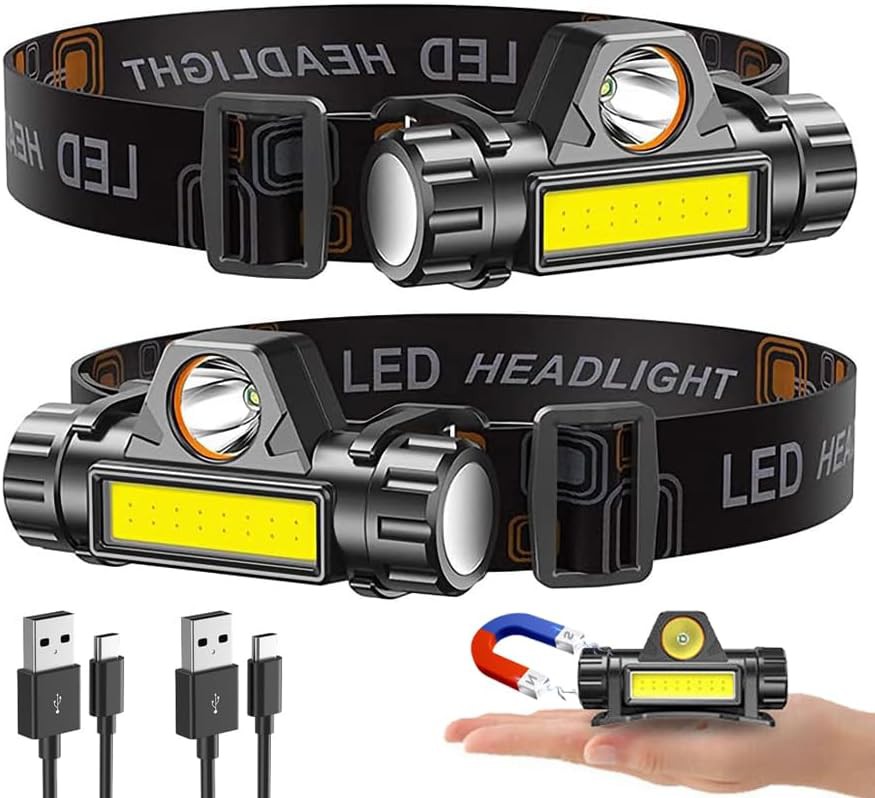 Rechargeable LED Headlight with Magnetic Base
