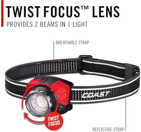 Coast FL85R tri-color focusing rechargeable LED headlamp — photo 4