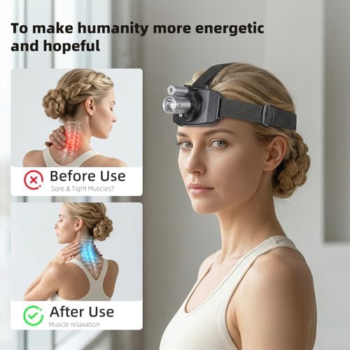 Adjustable black rechargeable laser therapy headlamp — photo 5