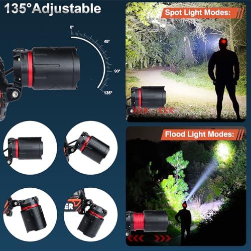 Rechargeable zoomable waterproof headlamp dual pack — photo 4